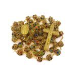 Colorful Crystal Golden Beads Rosary