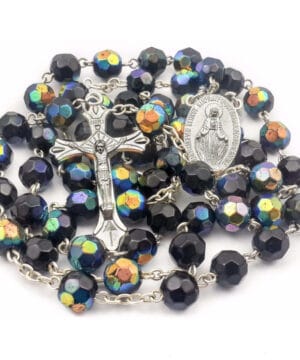 Black Blue Crystal Beads