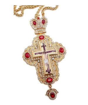 Pectoral cross red crystals