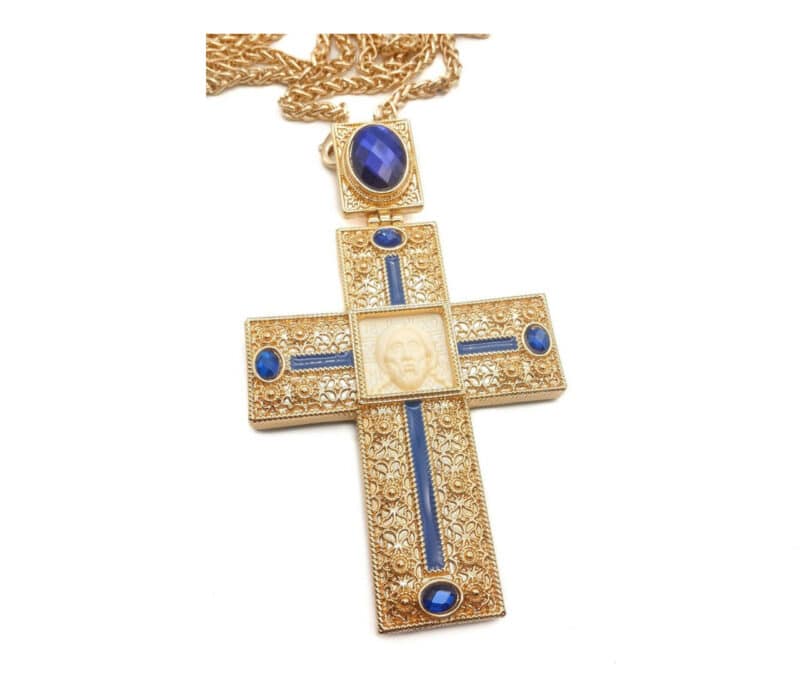 Pectoral Cross Jesus Face Crucifix Pendant