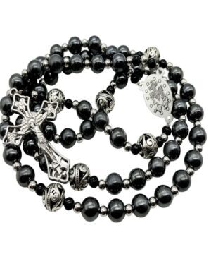 Black Hematite Rosary Beads