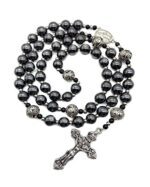 Hematite Rosary Black Stone Metal Beads