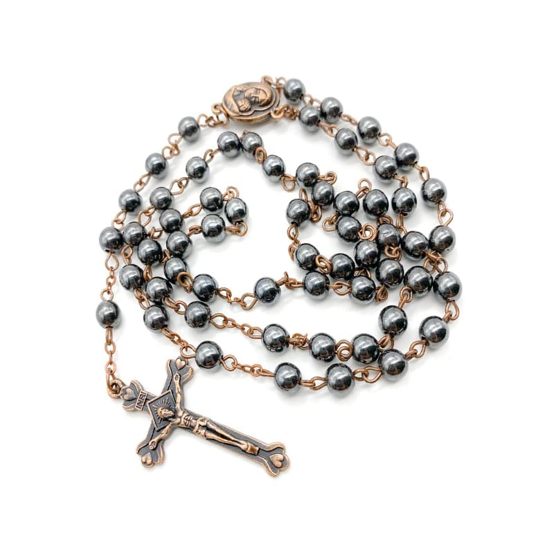 Hematite Rosary Black Stone Beads