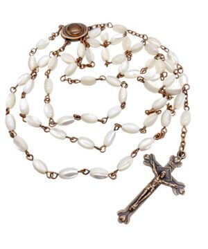 Mother of pearl White Shell Beads Rosary